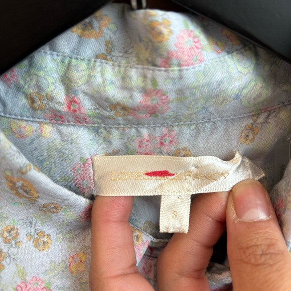 LoveShackFancy Sansom Floral Long Sleeve Top Blouse, Size S - Picture 13 of 16